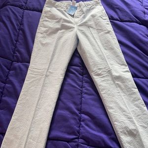 Seersucker suit pants in a size 12 for boys.